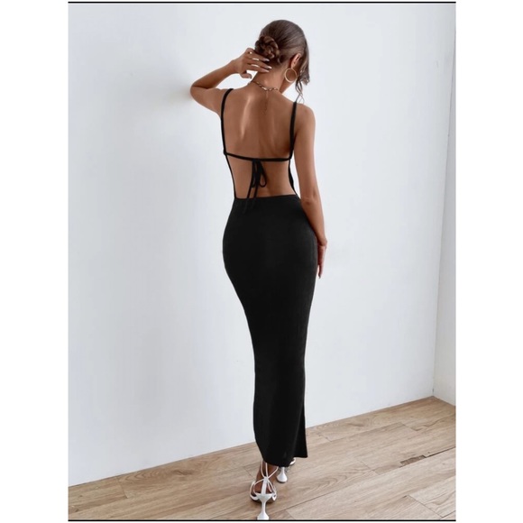 Black Sexy Black Bodycon Ruched Dress - Picture 6 of 8